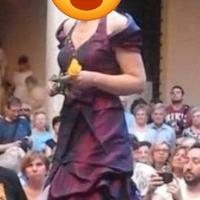 abito da sposa viola cangiante tg 42/44