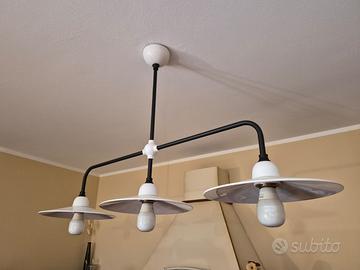 Lampadario da soffitto 3 luci in ceramica