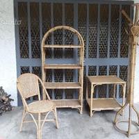 4 Mobili in VIMINI, Rattan, Bambù, Midollino