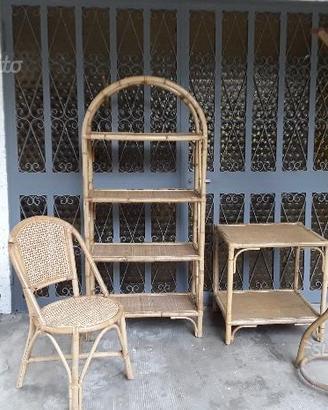4 Mobili in VIMINI, Rattan, Bambù, Midollino
