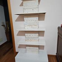 Mobile Espositore in legno stile Shabby chic 