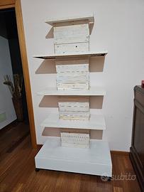 Mobile Espositore in legno stile Shabby chic 