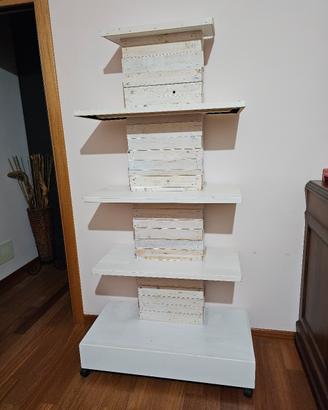 Mobile Espositore in legno stile Shabby chic 