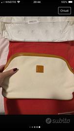 Pochette fineco tessuto nuova beige