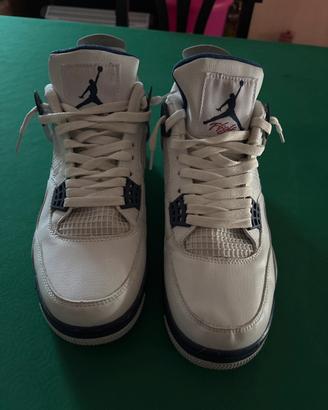 Nike Jordan 4 tg 43 bianche/blu