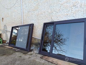 Infisso Finestre scorrevoli alluminio+ zanzariera