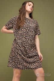 Vestito Leopardato dopo mare spiaggia Casual 2XL