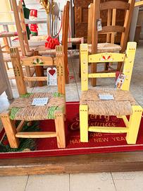 Sediette  artigianali  per bambini nome inciso