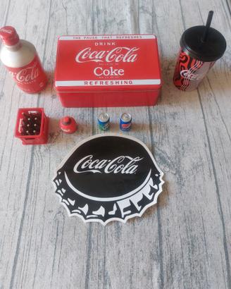 Kit 8 Oggetti Vintage CocaCola Anni 70/80