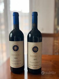 Sassicaia anno 2001 e 2011 tenuta Bolgheri