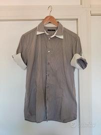 Camicia Erwin Bauer Tg. M  Grigio Righine Uomo