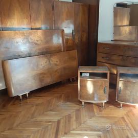 Camera matrimoniale primi  anni '50 radica