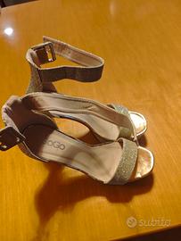 Sandali con tacco e plateau oro GoGo Shoes n. 39 