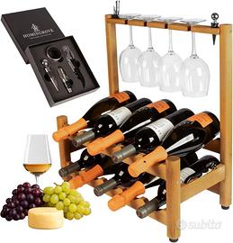 Cantinetta in legno per esposizione vini+Cofanetto