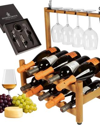 Cantinetta in legno per esposizione vini+Cofanetto