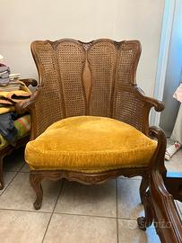 Poltrona Bergère paglia di Vienna