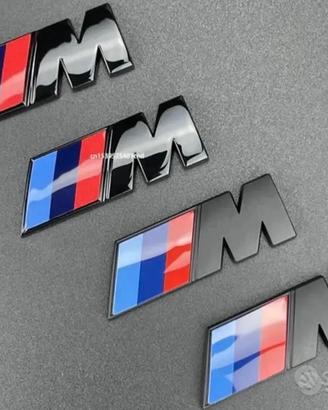 Loghi BMW logo stemma M sport nero lucido argento