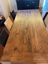 Tavolo in legno massiccio  lungh 250 largh 110 cm