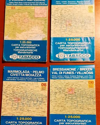 cartine sentieri escursionismo 