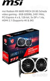 msi Radeon RX 6600 MECH 2X 8G Scheda video gaming