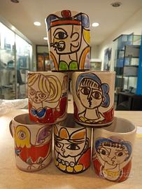 6 tazze fatte a mano