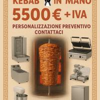 Attrezzature per negozio Kebab chiavi in mano