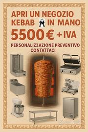Attrezzature per negozio Kebab chiavi in mano