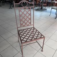 Sedia da giardino in ferro battuto