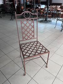 Sedia da giardino in ferro battuto