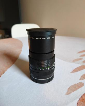 Pentacon Auto 135mm f/2.8 MC + Adattatore Canon EF