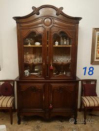 Credenza con alzata - vetri molati