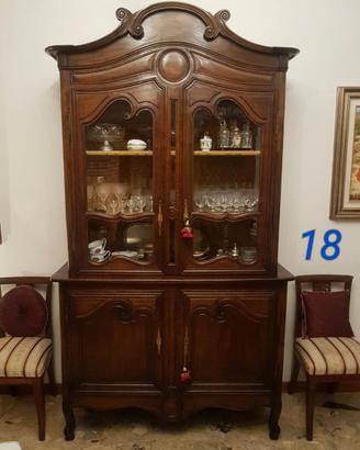 Credenza con alzata - vetri molati