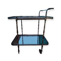 Carrello bar vintage ottone e specchio anni ’70 – 