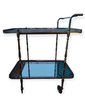 Carrello bar vintage ottone e specchio anni ’70 – 