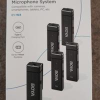 Boya microfono 1 ricevente 4 trasmittenti 