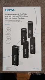 Boya microfono 1 ricevente 4 trasmittenti 