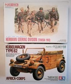 Tamiya 35238 Kubelwagen Africa Corps + Dragon 6036