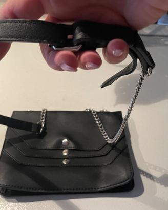 Borsa pochette Primadonna, colore nero , nuova