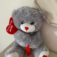 Orsacchiotto con cuore rosso scritta TVB