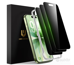 3 pellicole vetro privacy per iphone 17 , anti spy