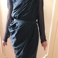 Abito vestito LANVIN alta moda nero tg 42 NUOVO