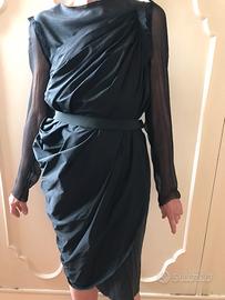 Abito vestito LANVIN alta moda nero tg 42 NUOVO
