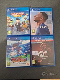 giochi PS4: FIFA 22, Gran Turismo Sport, Captain T