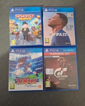 giochi PS4: FIFA 22, Gran Turismo Sport, Captain T