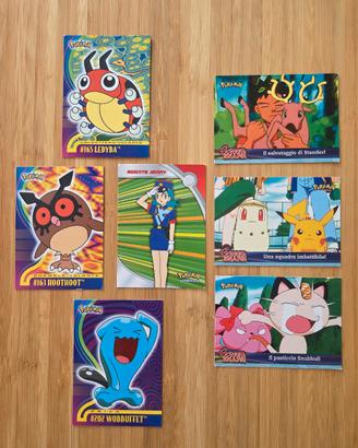 Lotto 7 Carte Pokemon  Topps TV Animated Editionn