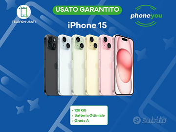 iPhone 15 128 Gb mix colori USATO garanzia