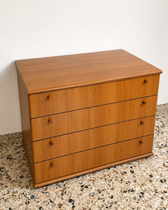 Cassettiera 4 cassetti in legno ciliegio 70x40 cm