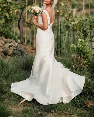 Abito da sposa a sirena tessuto Mikado