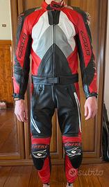 Tuta moto Spyke in pelle divisibile