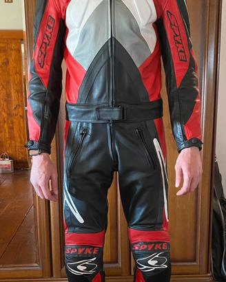Tuta moto Spyke in pelle divisibile